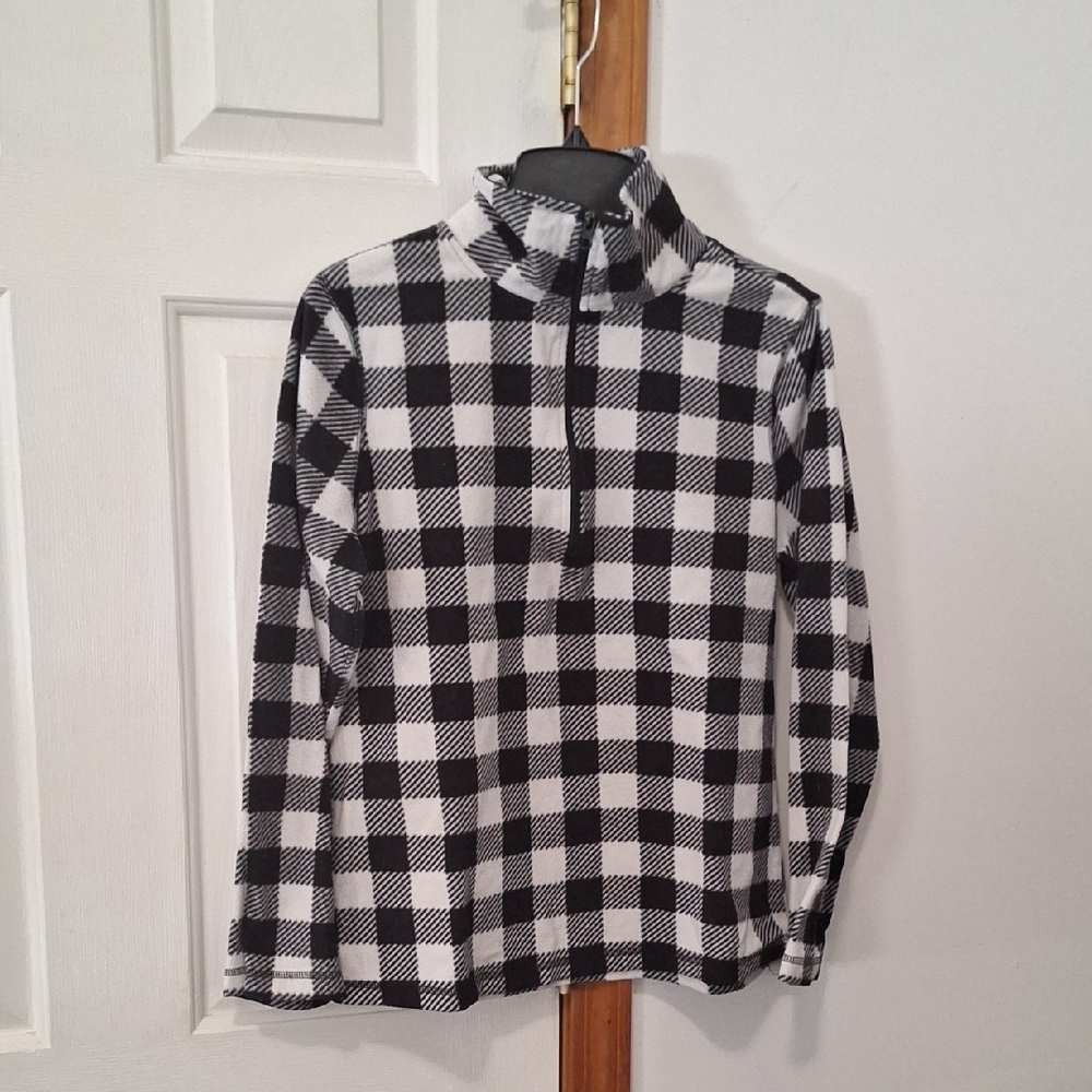 Exertek Black and White Plaid Kids Sweater